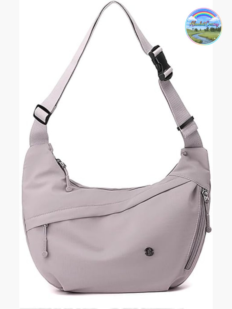 Nylon Lightweight Crescent Crossbody Bag Adjustable Strap Hobo Shoulder Bag